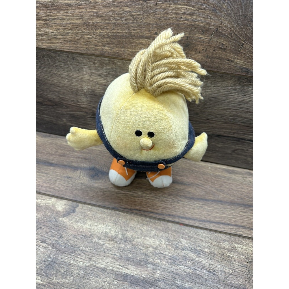 Charley‎ Barley Vintage 80's Chubby Yellow Somersaults Pals Plush Doll Avon 7.5"